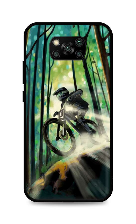 Zadní silikonový kryt DARK na Xiaomi Poco X3 Mountain Bike