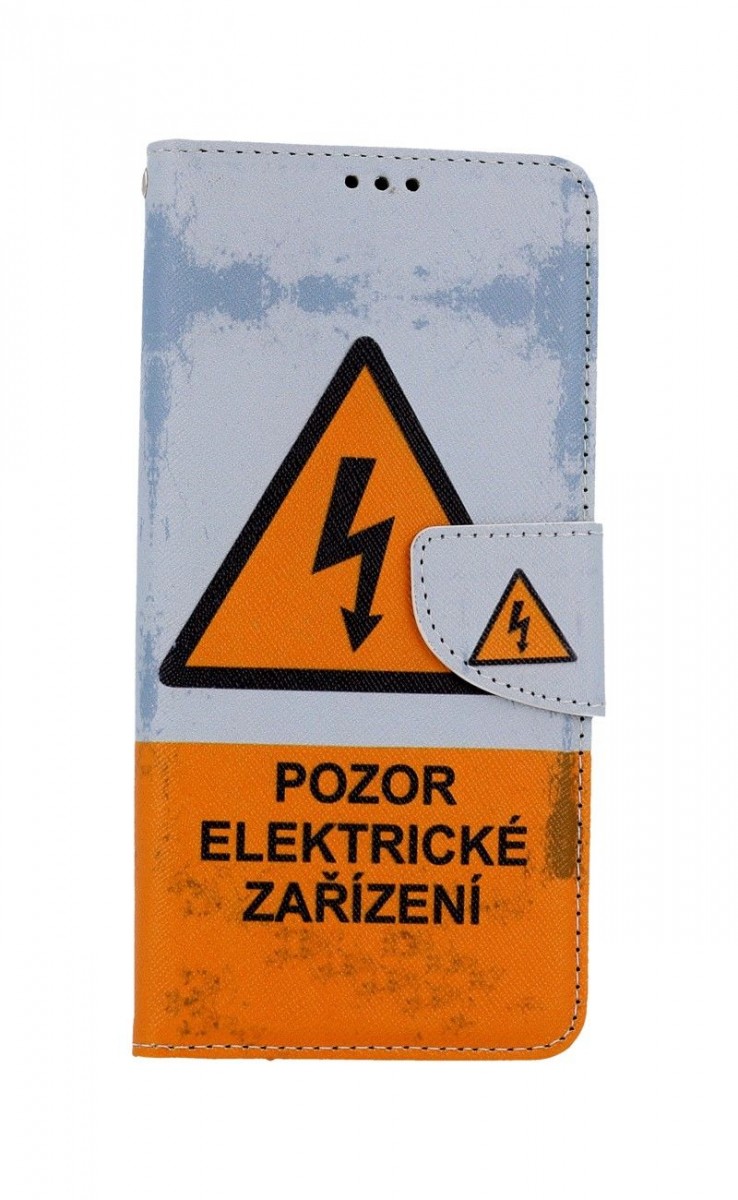 Knížkové pouzdro na Xiaomi Poco M3 Pozor elektrické zařízení