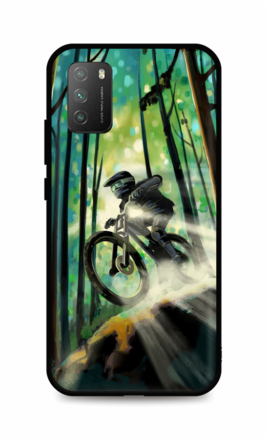 Levně Kryt TopQ Xiaomi Poco M3 silikon Mountain Bike 61017 (pouzdro neboli obal na mobil Xiaomi Poco M3)