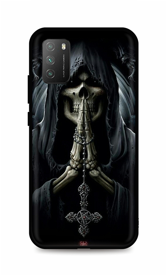 Zadní silikonový kryt DARK na Xiaomi Poco M3 Grim Reaper