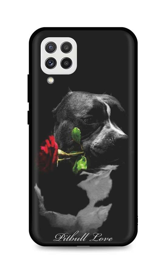 Levně Kryt TopQ Samsung A22 silikon Pitbull Love 61094 (pouzdro neboli obal na mobil Samsung A22)