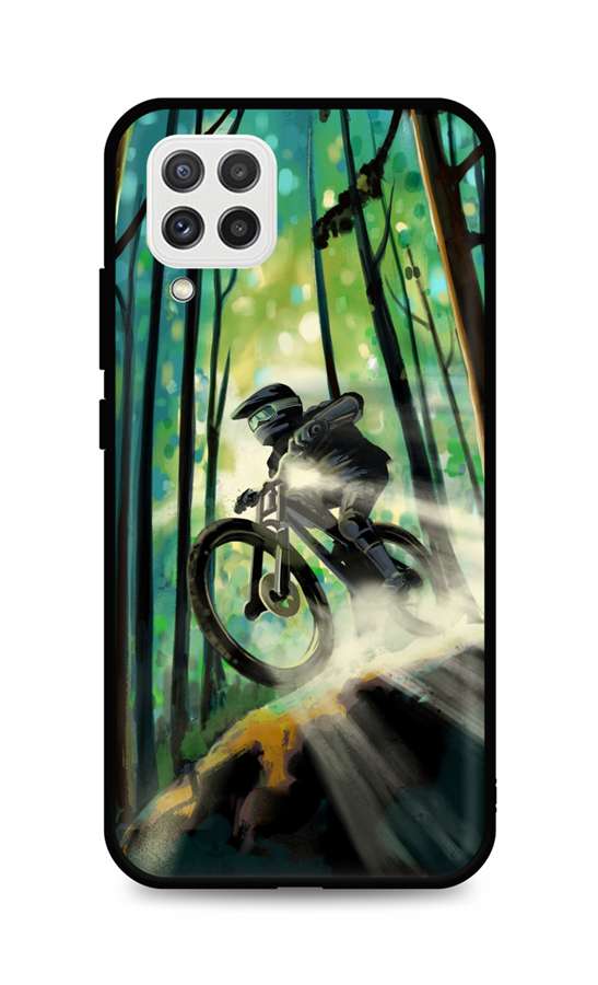 Levně Kryt TopQ Samsung A22 silikon Mountain Bike 61135 (pouzdro neboli obal na mobil Samsung A22)