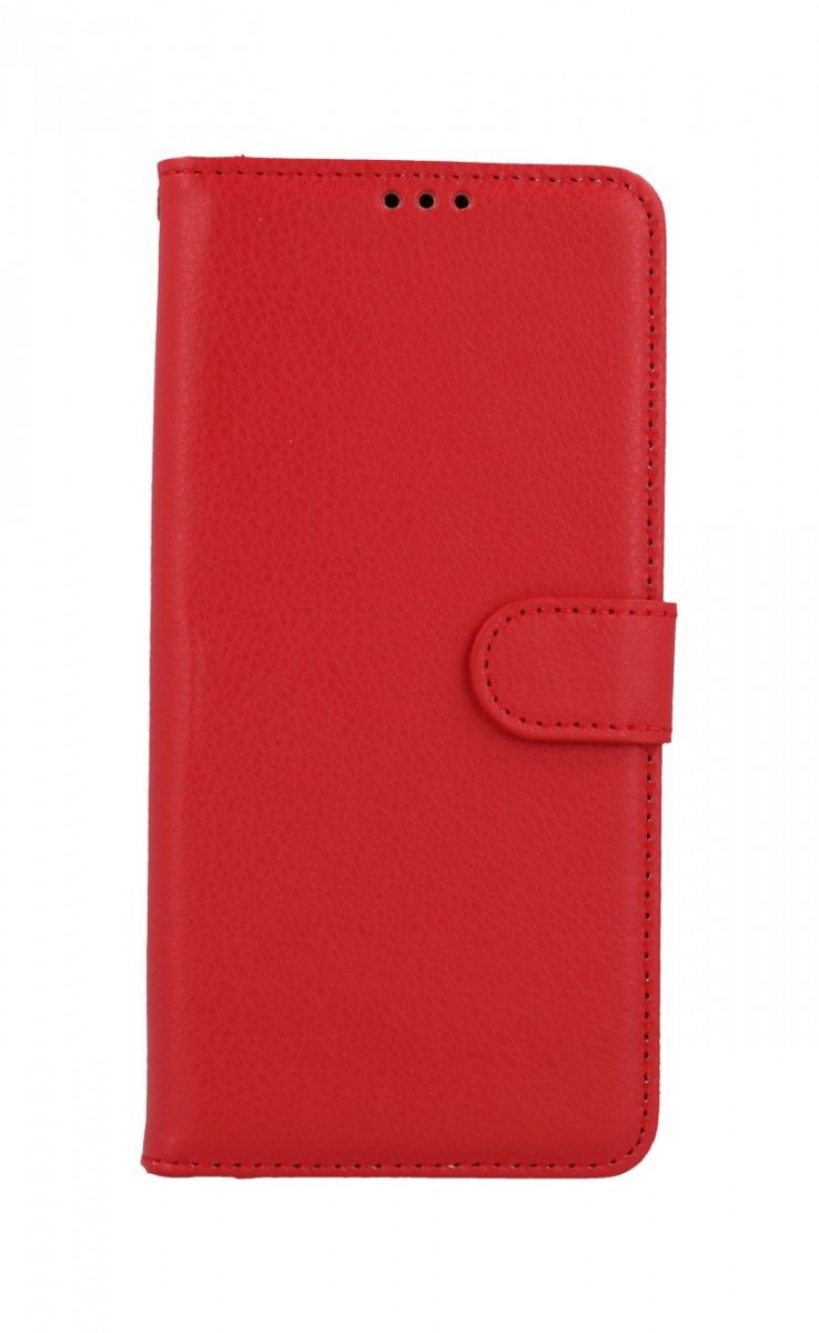 Pouzdro TopQ Xiaomi Poco X3 knížkové červené s přezkou 61187 (obal neboli kryt Xiaomi Poco X3)