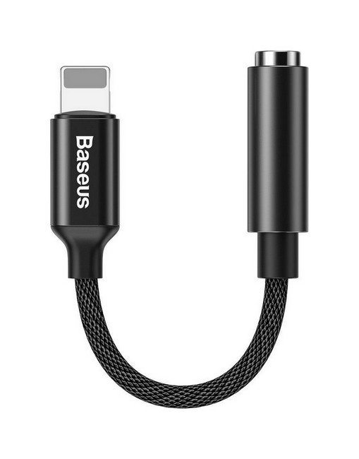 Adaptér Baseus L 3,5 Lightning - 3,5mm konektor černý 