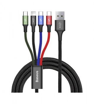 Datový kabel Baseus (CA1T4-B01) 1,2m 4v1 barevný 