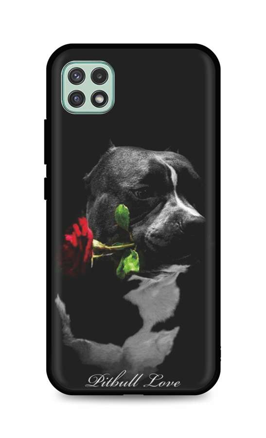 Zadní silikonový kryt DARK na Samsung A22 5G Pitbull Love