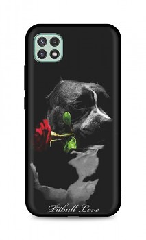 Zadní silikonový kryt DARK na Samsung A22 5G Pitbull Love