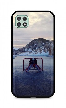 Zadní silikonový kryt DARK na Samsung A22 5G Hockey Goalie