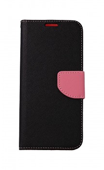 Knížkové pouzdro na Samsung A22 černo-růžové   