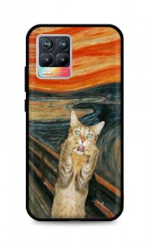 Zadní silikonový kryt DARK na Realme 8 Scared Cat