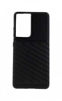 Zadní silikonový kryt Thunder na Samsung S21 Ultra černý 