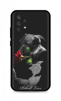 Zadní silikonový kryt DARK na Samsung A32 Pitbull Love