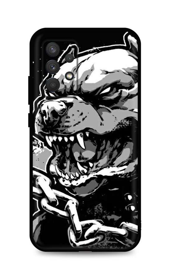 Levně Kryt TopQ Samsung A32 silikon Agressive Pitbull 61770 (pouzdro neboli obal na mobil Samsung A32)