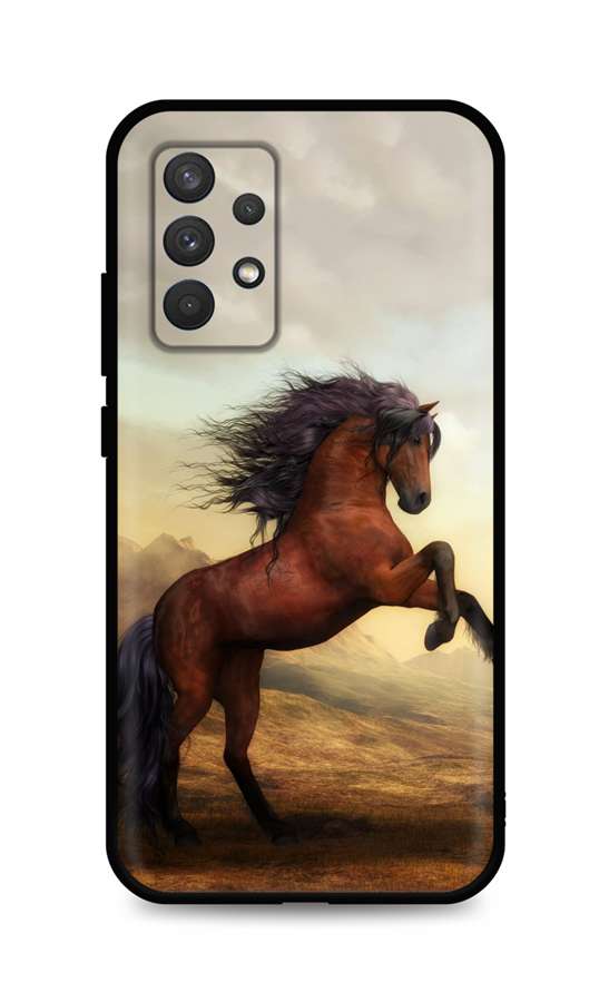 Zadní silikonový kryt DARK na Samsung A32 Brown Horse