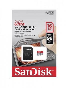 Paměťová karta SanDisk Ultra 16GB micro SDHC A1