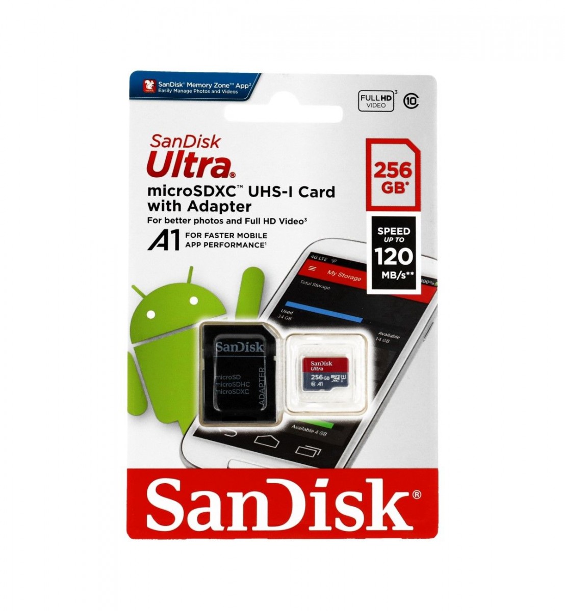 Paměťová karta SanDisk Ultra 256GB micro SDXC A1 61875 | ProMobily.cz