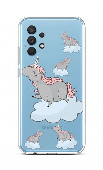 Zadní silikonový kryt na Samsung A32 Grey Unicorns