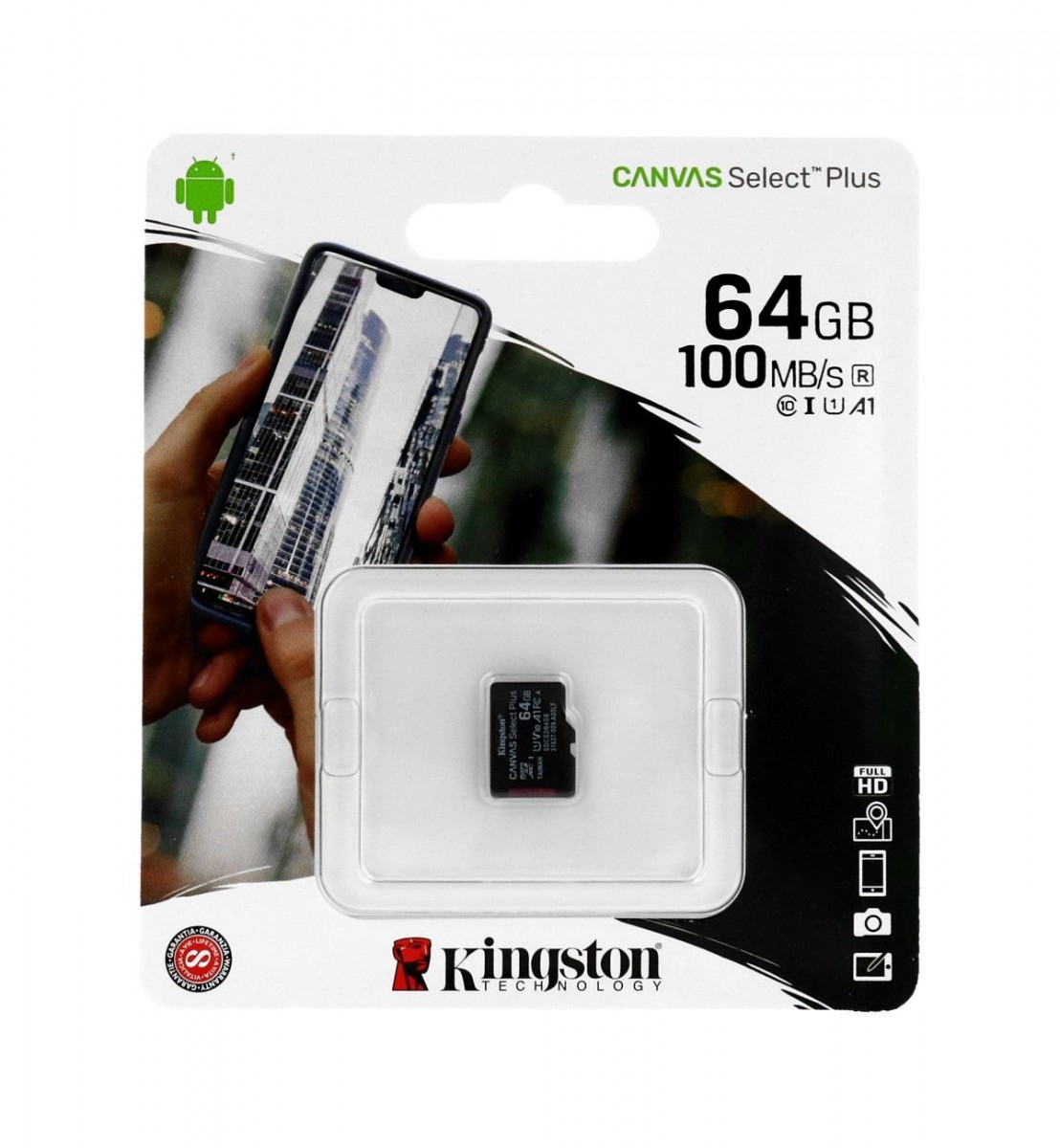 Levně Paměťová karta Kingston Canvas Select Plus 64GB micro SDXC bez adaptéru 61904
