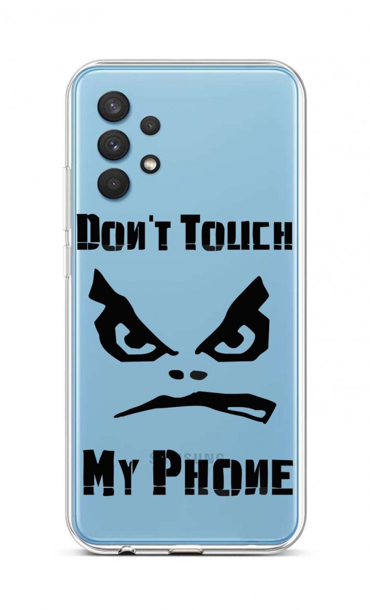 Levně Kryt TopQ Samsung A32 silikon Don't Touch průhledný 61933 (pouzdro neboli obal na mobil Samsung A32)