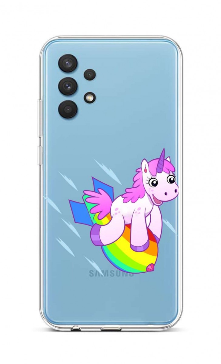 Levně Kryt TopQ Samsung A32 silikon Flying Unicorn 61936 (pouzdro neboli obal na mobil Samsung A32)