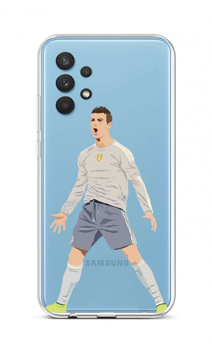 Zadní silikonový kryt na Samsung A32 Fotbalista