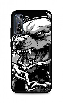 Zadní silikonový kryt DARK na Realme 7 Agressive Pitbull