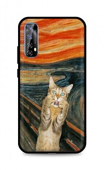 Zadní silikonový kryt DARK na Realme 7 Scared Cat