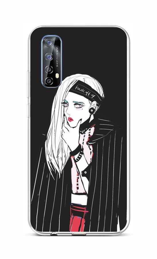 Levně Kryt TopQ Realme 7 silikon Dark Girl 62041 (pouzdro neboli obal na mobil Realme 7)
