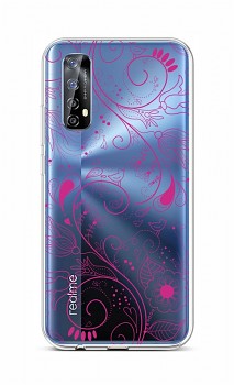 Zadní silikonový kryt na Realme 7 Pink Ornament