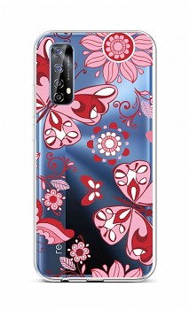 Zadní silikonový kryt na Realme 7 Pink Butterfly