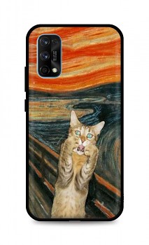 Zadní silikonový kryt DARK na Realme 7 Pro Scared Cat