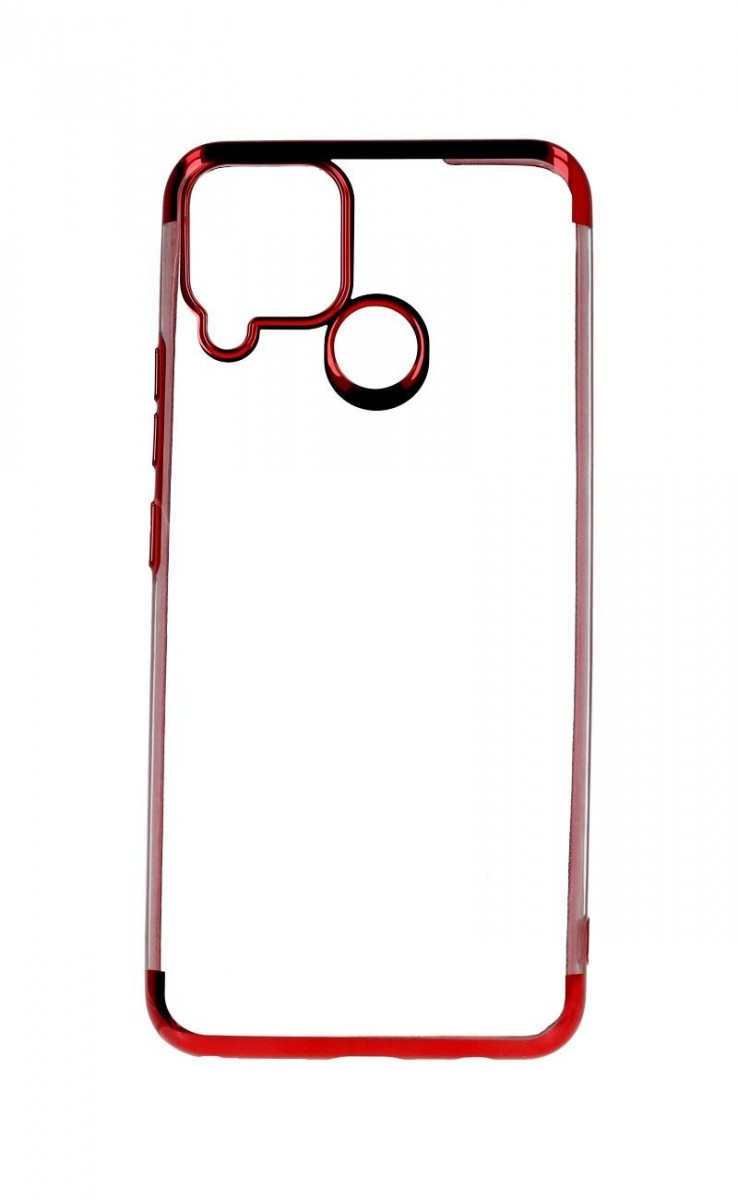 Kryt TopQ Frame Realme 7i silikon červený 62230