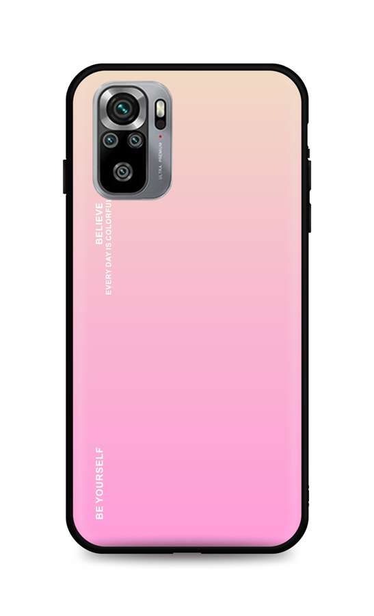 Zadní pevný kryt LUXURY na Xiaomi Redmi Note 10S duhový meruňkový