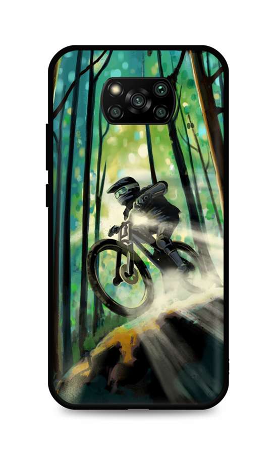 Zadní silikonový kryt DARK na Xiaomi Poco X3 Pro Mountain Bike