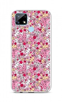 Zadní silikonový kryt na Realme 7i Pink Bunnies