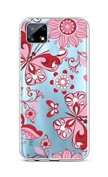 Zadní silikonový kryt na Realme 7i Pink Butterfly