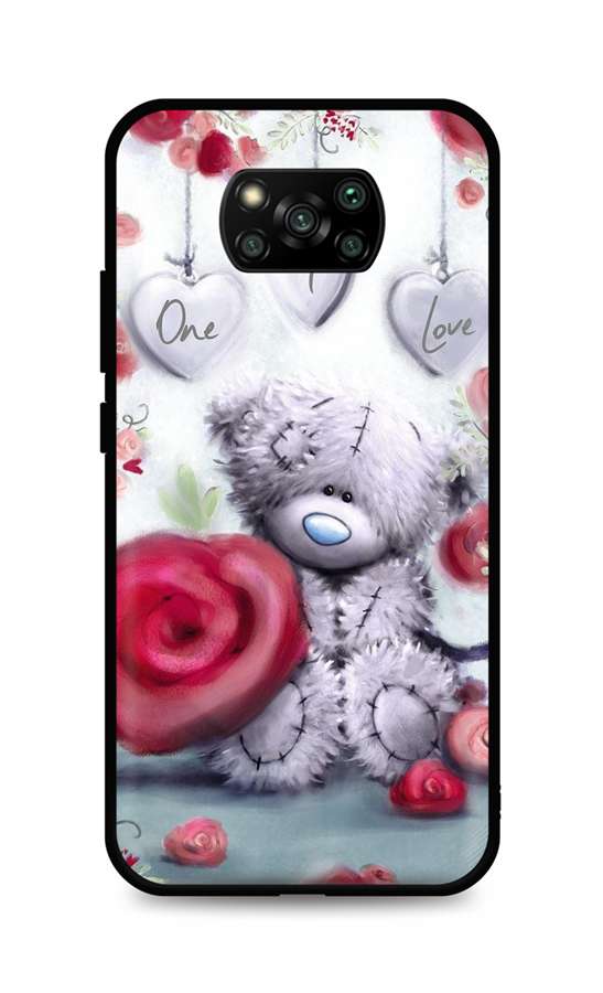 Zadní silikonový kryt DARK na Xiaomi Poco X3 Pro Teddy Bear