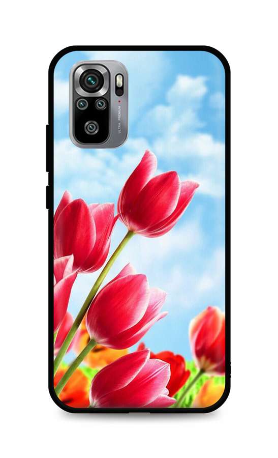 Zadní silikonový kryt DARK na Xiaomi Redmi Note 10S Tulips
