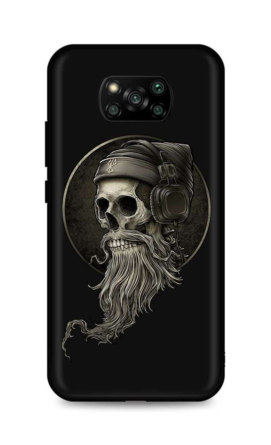 Zadní silikonový kryt DARK na Xiaomi Poco X3 Pro Music Skeleton