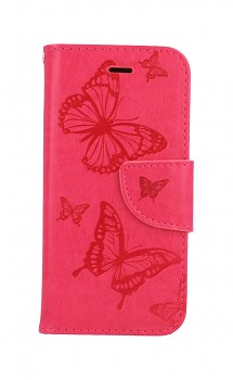 Knížkové pouzdro na iPhone SE 2020 Butterfly růžové