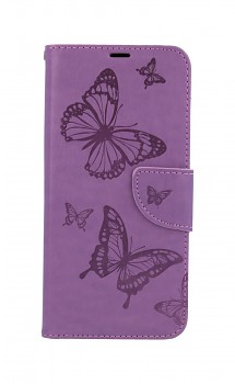 Knížkové pouzdro na Samsung A52 Butterfly fialové