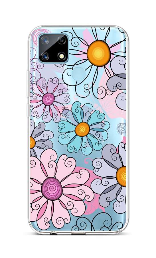 Zadní silikonový kryt na Realme 7i Colorful Daisy