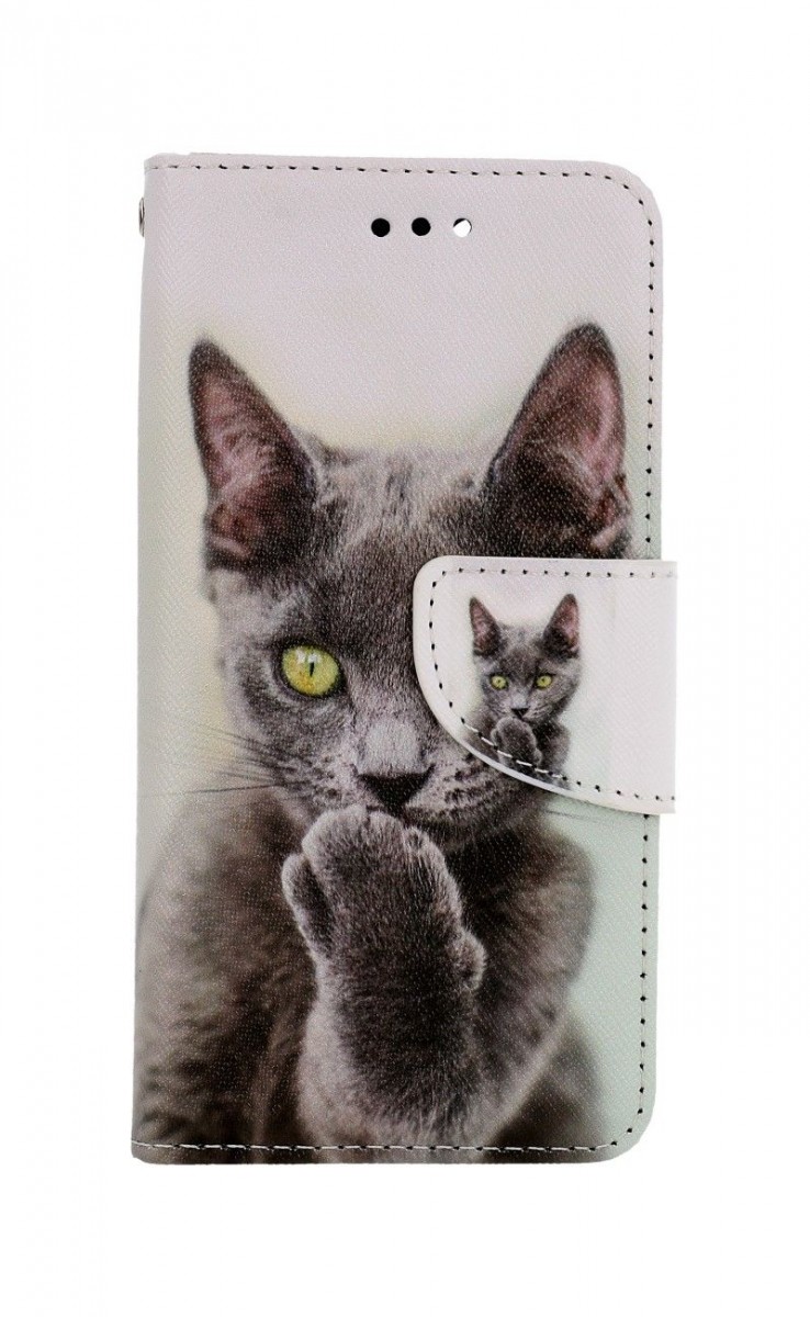 Pouzdro TopQ iPhone SE 2020 knížkové Koťátko 62555 (obal neboli kryt na mobil iPhone SE 2020)