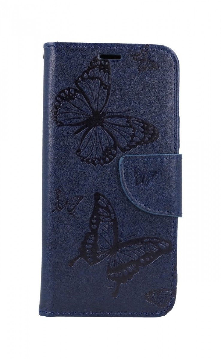 Knížkové pouzdro na iPhone 12 mini Butterfly modré tmavé