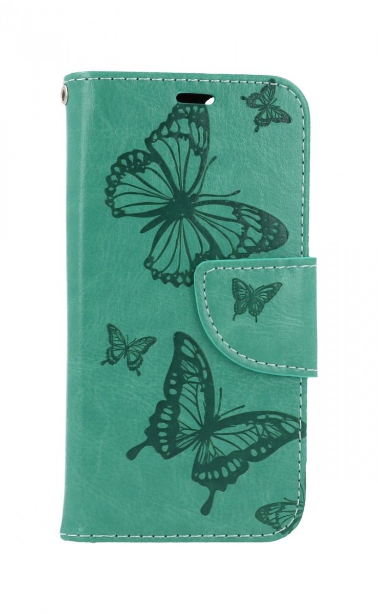 Knížkové pouzdro na iPhone 12 mini Butterfly zelené