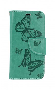 Knížkové pouzdro na iPhone 12 mini Butterfly zelené