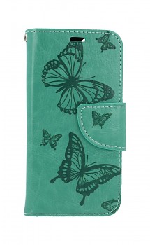 Knížkové pouzdro na iPhone 12 mini Butterfly zelené