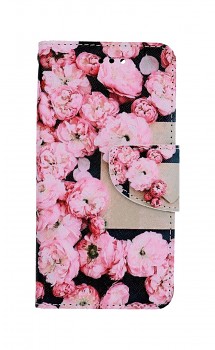 Knížkové pouzdro na iPhone SE 2020 Růžové květy 