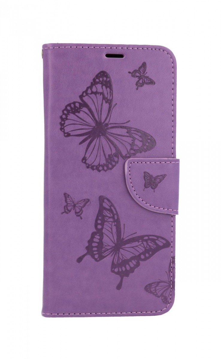Knížkové pouzdro na Realme 8 Butterfly fialové