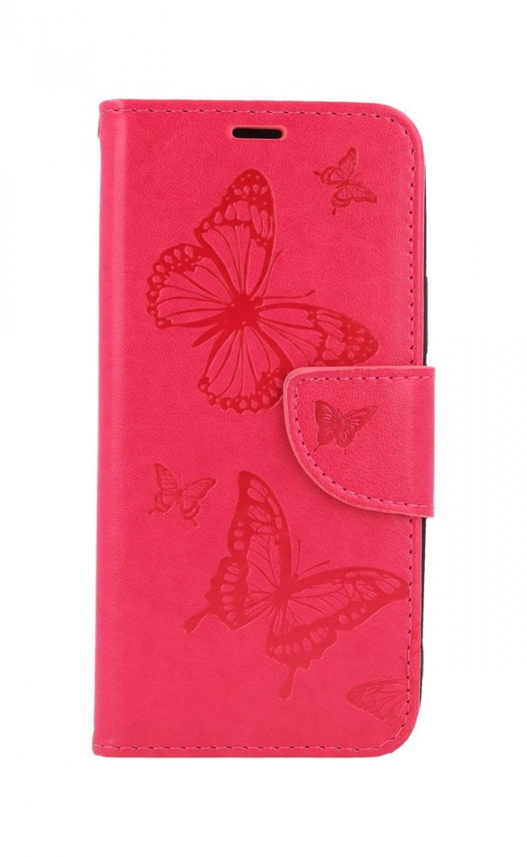 Knížkové pouzdro na iPhone 12 Butterfly růžové